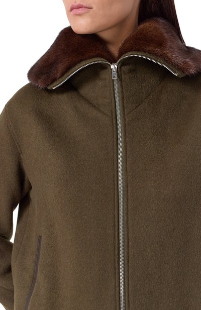 Бомбер с отделкой из норки YVES SALOMON, арт. 26WYV05660CAVI, фото 5