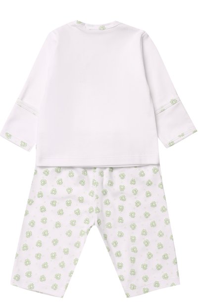 Хлопковая распашонка с брюками KISSY KISSY зеленого цвета по цене 4875 руб., арт. 313-88, фото 2 Хлопковая распашонка с брюками KISSY KISSY, арт. 313-88, фото 2