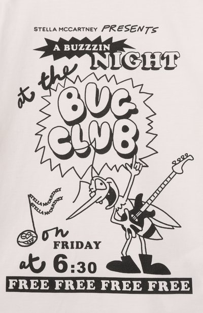 Хлопковая футболка STELLA MCCARTNEY кремового цвета по цене 8530 руб., арт. TY8P81, фото 3 Хлопковая футболка STELLA MCCARTNEY, арт. TY8P81, фото 3