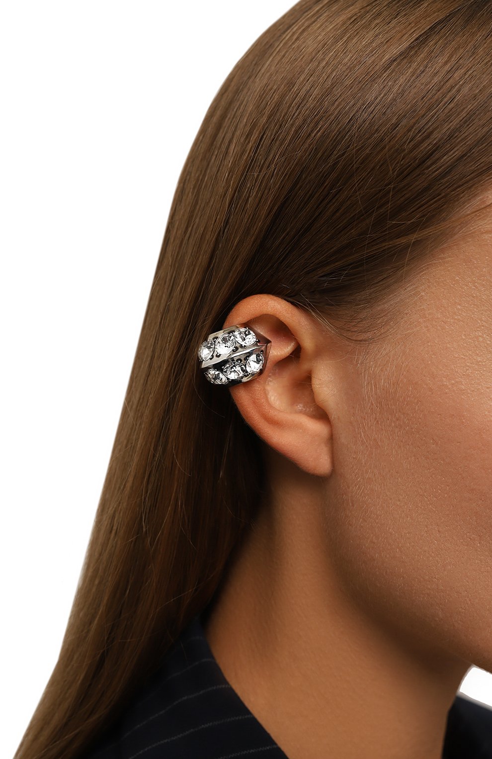 Кафф ALEXANDER MCQUEEN серебряного цвета по цене 49950 руб., арт. 757524/J160N, фото 2 Кафф ALEXANDER MCQUEEN, арт. 757524/J160N, фото 2
