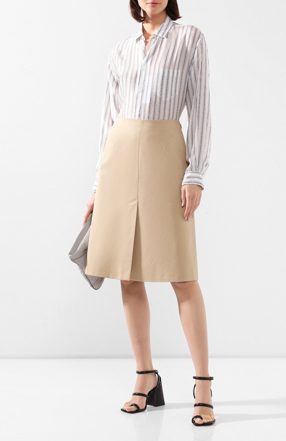 Хлопковая юбка MAISON MARGIELA бежевого цвета по цене 54650 руб., арт. S29MA0480/S52585, фото 2 Хлопковая юбка MAISON MARGIELA, арт. S29MA0480/S52585, фото 2