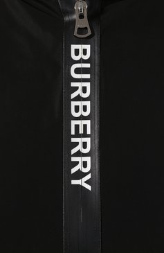 Женская куртка BURBERRY черного цвета, арт. 8017117 | Фото 5 (Рукава: Длинные; Материал внешний: Синтетический материал, Полиэстер; Материал подклада: Синтетический материал; Статус проверки: Проверена категория, Проверено; Длина (верхняя одежда): Короткие; Кросс-КТ: Ветровка, Куртка; Материал сплава: Проверено, Проставлено; Драгоценные камни: Проставлено)