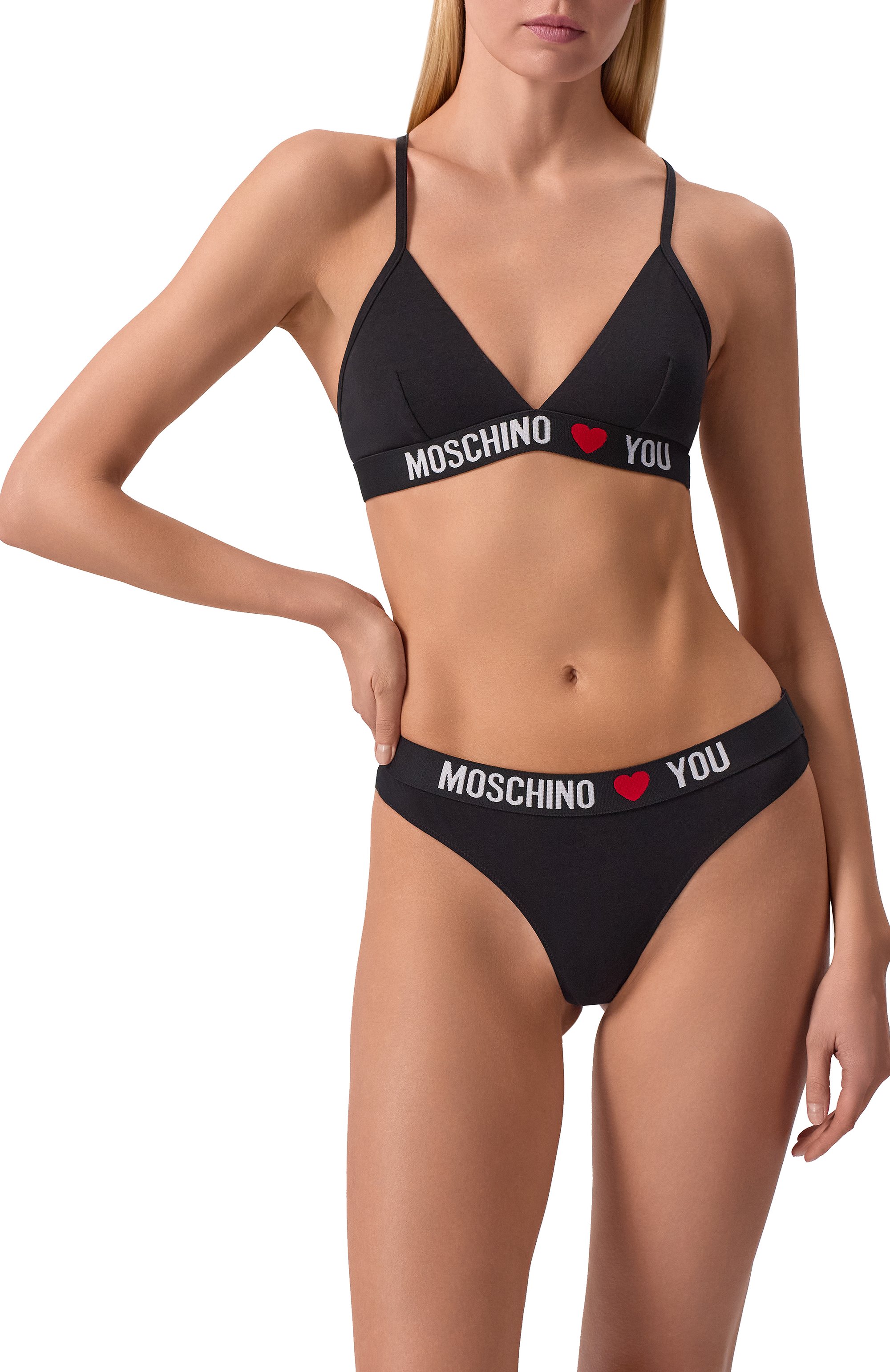 Комплект из трех хлопковых трусов-слипов MOSCHINO, арт. A1330/4402, фото 2