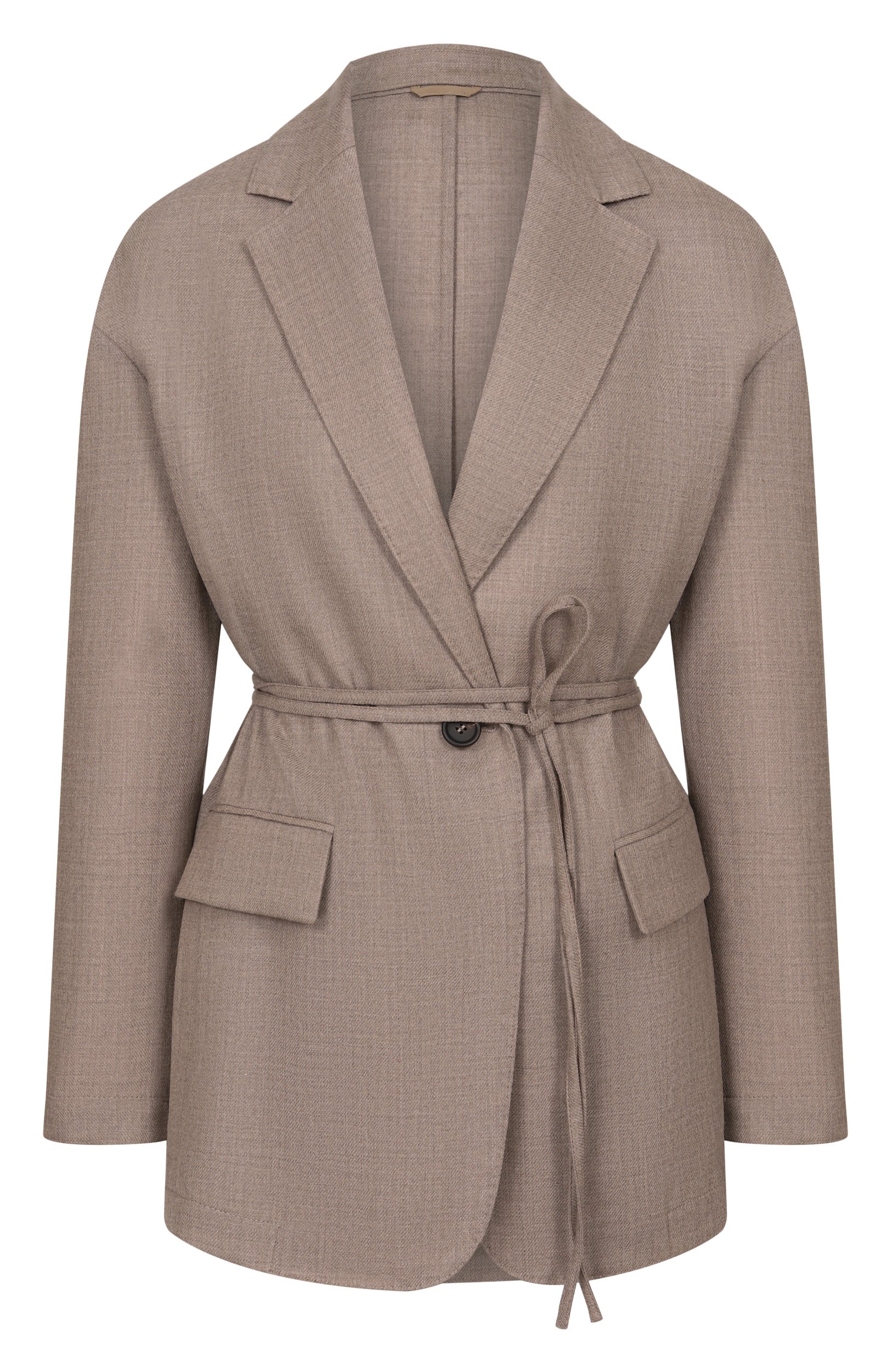 Шерстяной жакет BRUNELLO CUCINELLI бежевого цвета по цене 435500 руб., арт. MG5507433P, фото 1 Шерстяной жакет BRUNELLO CUCINELLI, арт. MG5507433P, фото 1