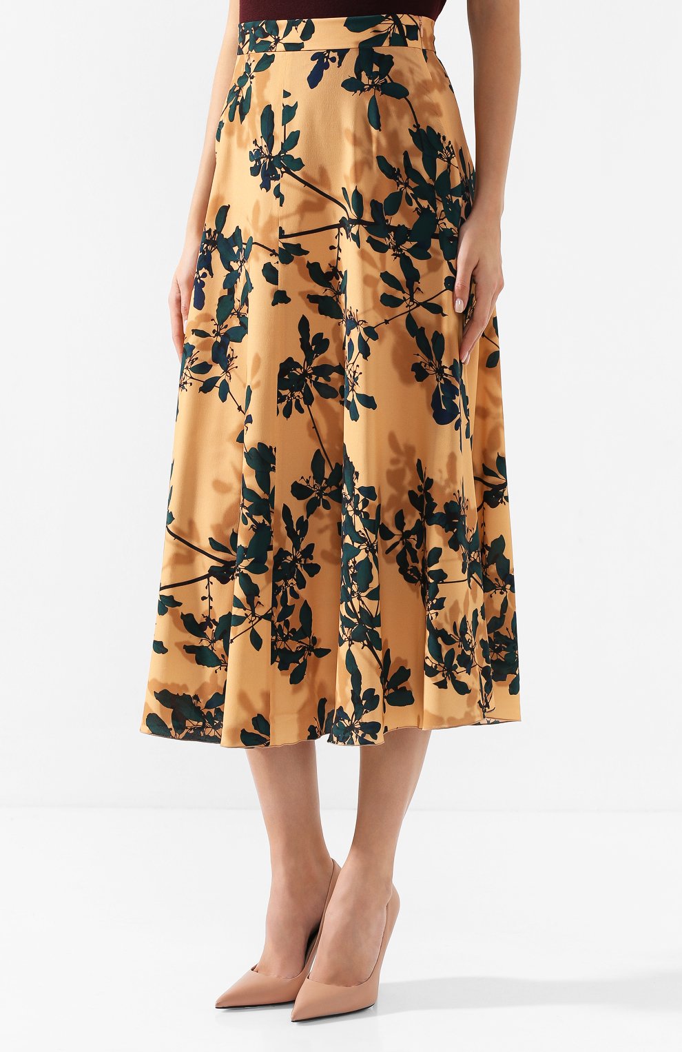 Юбка из вискозы DRIES VAN NOTEN оранжевого цвета по цене 56250 руб., арт. 192-10871-8412, фото 3 Юбка из вискозы DRIES VAN NOTEN, арт. 192-10871-8412, фото 3