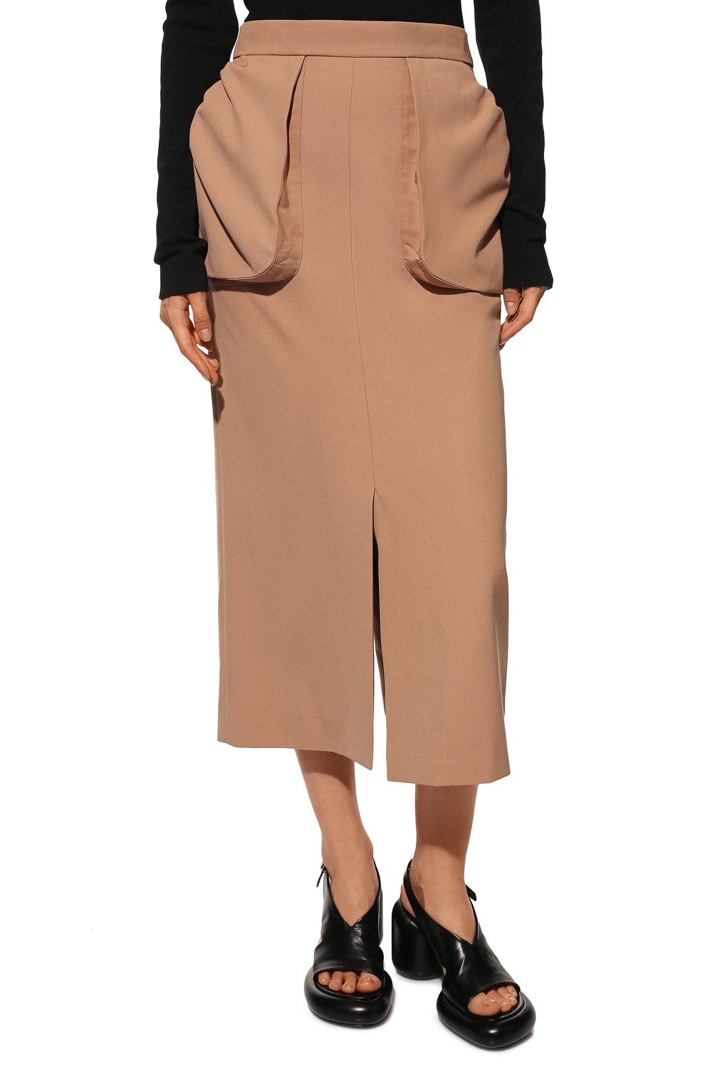 Юбка DRIES VAN NOTEN бежевого цвета по цене 64800 руб., арт. 221-010820-4036, фото 3 Юбка DRIES VAN NOTEN, арт. 221-010820-4036, фото 3