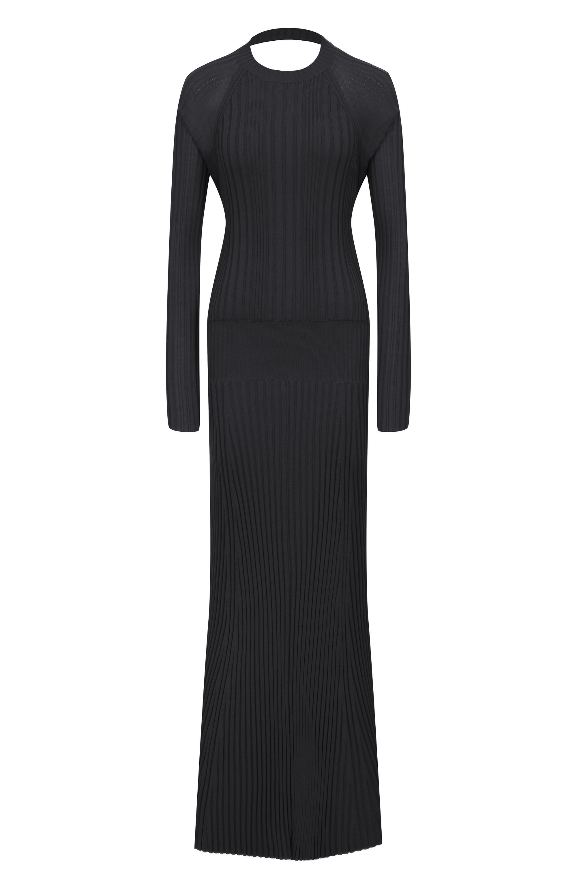 Шерстяное платье MRZ черного цвета по цене 114000 руб., арт. FW25-0016-M0D, фото 1 Шерстяное платье MRZ, арт. FW25-0016-M0D, фото 1