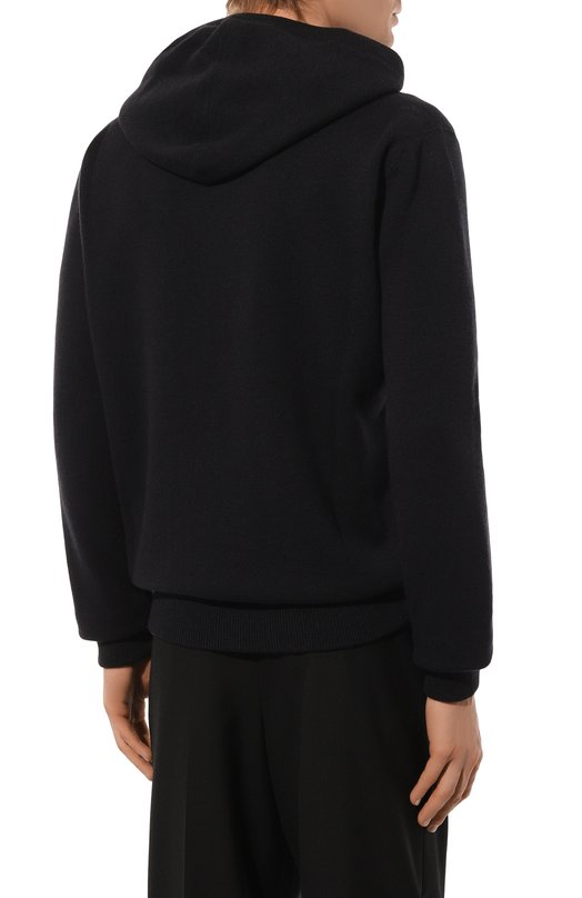Худи из шерсти и кашемира Dolce & Gabbana GX033T/JEMQ3 Синий  GX033T/JEMQ3 Фото 4