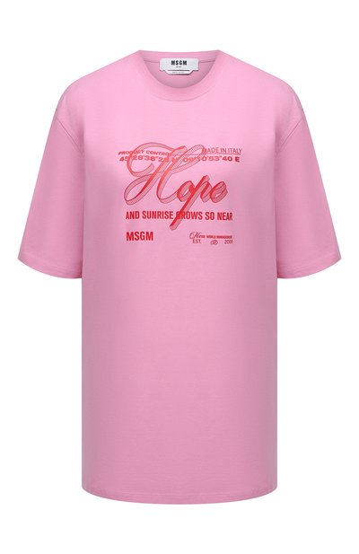 Женская хлопковая футболка MSGM, арт. 3141MDM168 217798