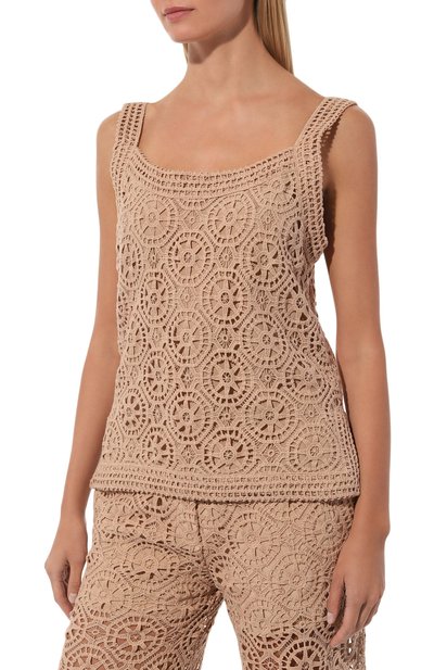 Топ из хлопка и шелка ELIE SAAB, арт. T0082N, фото 3