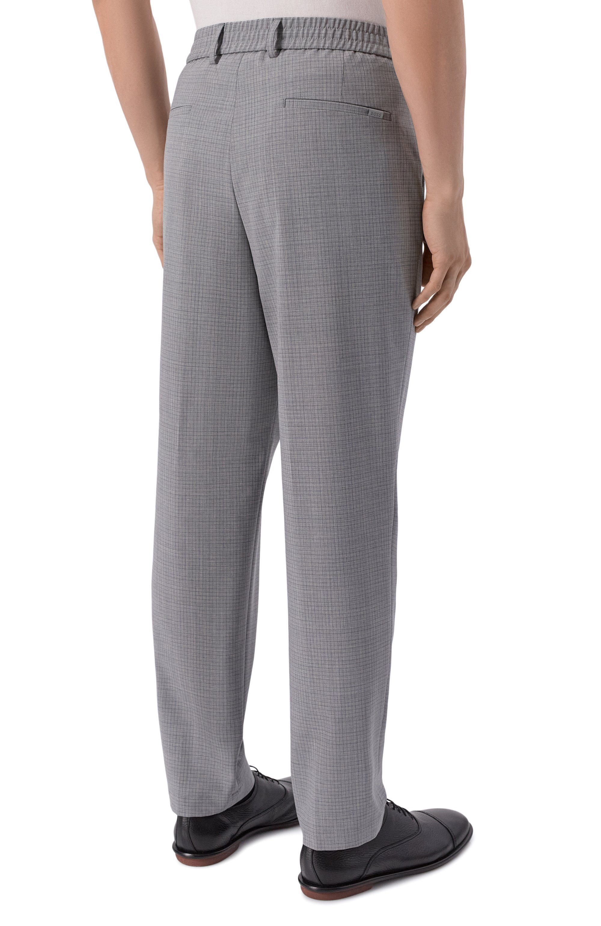 Брюки BOSS серого цвета по цене 29950 руб., арт. 50556765, фото 4 Брюки BOSS, арт. 50556765, фото 4
