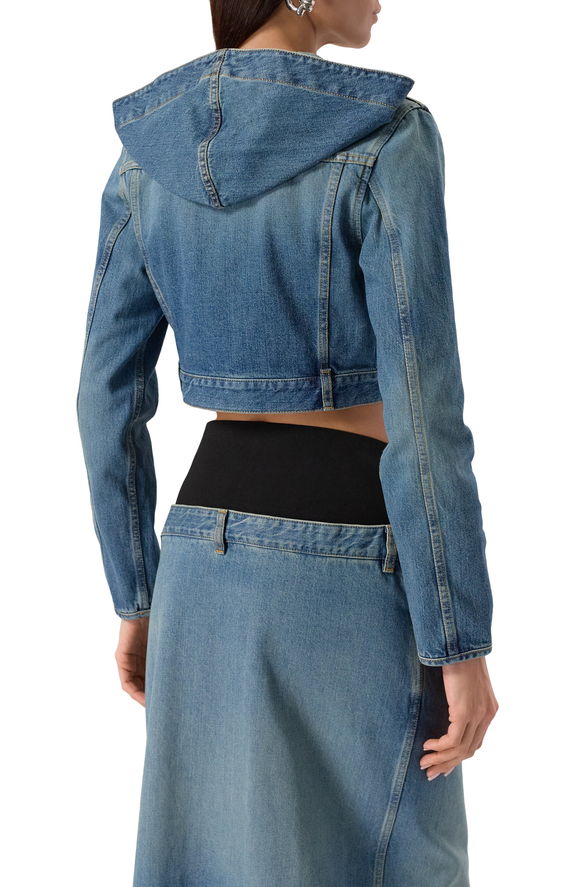 Джинсовая куртка ALAIA, арт. AA9V0421T536A, фото 4