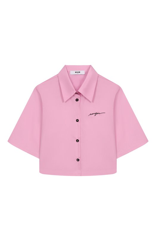 

Хлопковая рубашка MSGM kids, Розовый