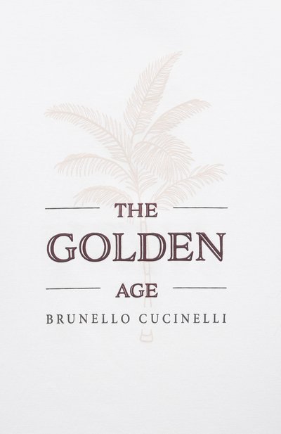 Хлопковая футболка BRUNELLO CUCINELLI белого цвета по цене 20950 руб., арт. B0B13T149A, фото 3 Хлопковая футболка BRUNELLO CUCINELLI, арт. B0B13T149A, фото 3