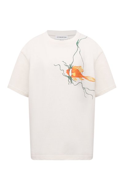 Женская хлопковая футболка VICTORIA BECKHAM, арт. 1521JTS002817D