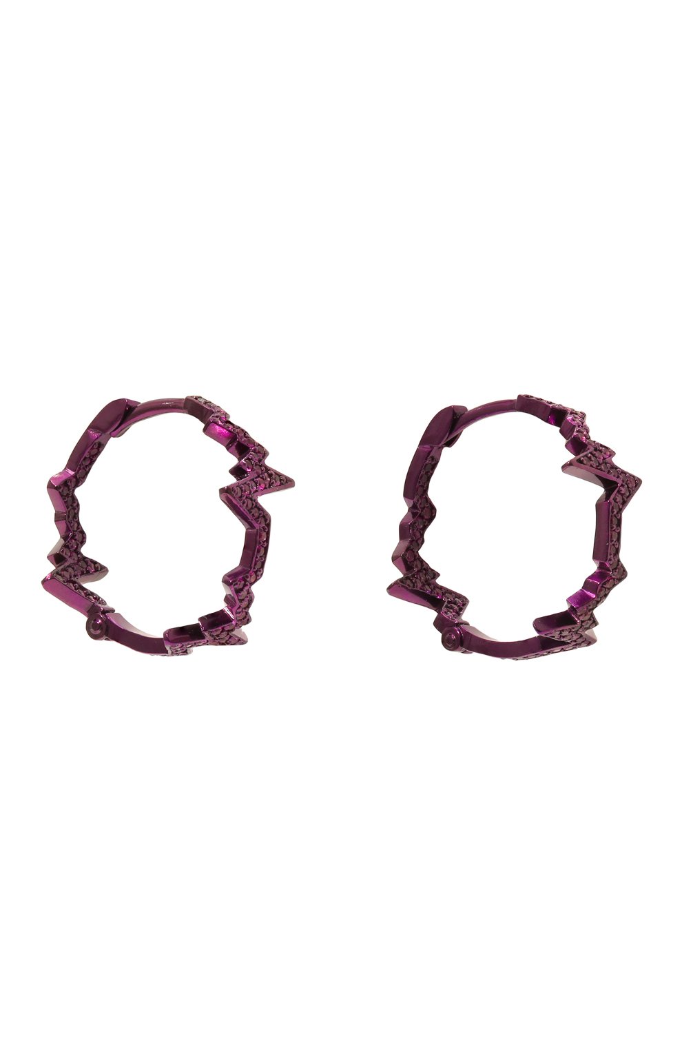 Серьги-кольца deep pulse CAVIAR JEWELLERY фиолетового цвета по цене 16500 руб., арт. P002R, фото 1 Серьги-кольца deep pulse CAVIAR JEWELLERY, арт. P002R, фото 1