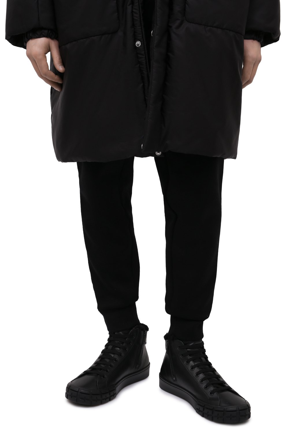 Кожаные кеды wheel cassetta PRADA, арт. 2TG171-3LEN-F0002-A000, фото 3