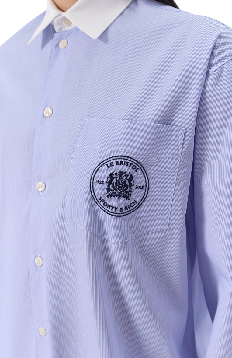 Хлопковая рубашка sporty & rich x le bristol paris SPORTY AND RICH, арт. SI019517654ST41, фото 1