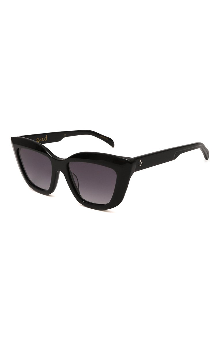 Женские солнцезащитные очки G.O.D. EYEWEAR черного цвета, арт. THIRTY THREE BLACK/GREY | Фото 1 (Тип очков: С/з; Региональные ограничения белый список (Axapta Mercury): Не проставлено; Материал: Пластик; Нос: Не проставлено; Оптика Гендер: оптика-женское; Очки форма: Квадратные)