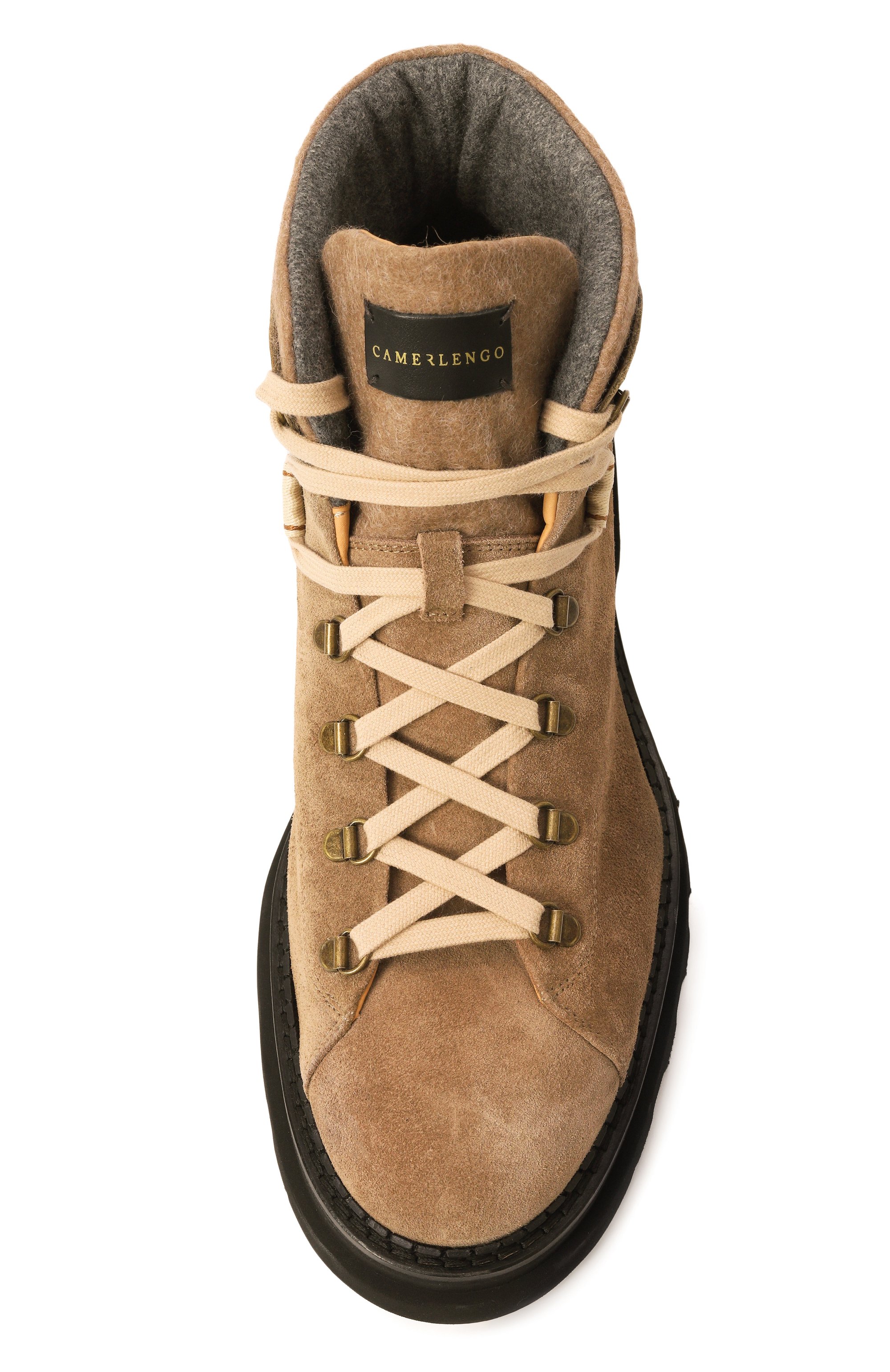 Замшевые хайкеры CAMERLENGO бежевого цвета по цене 47900 руб., арт. 16626/TAUPE, фото 6 Замшевые хайкеры CAMERLENGO, арт. 16626/TAUPE, фото 6