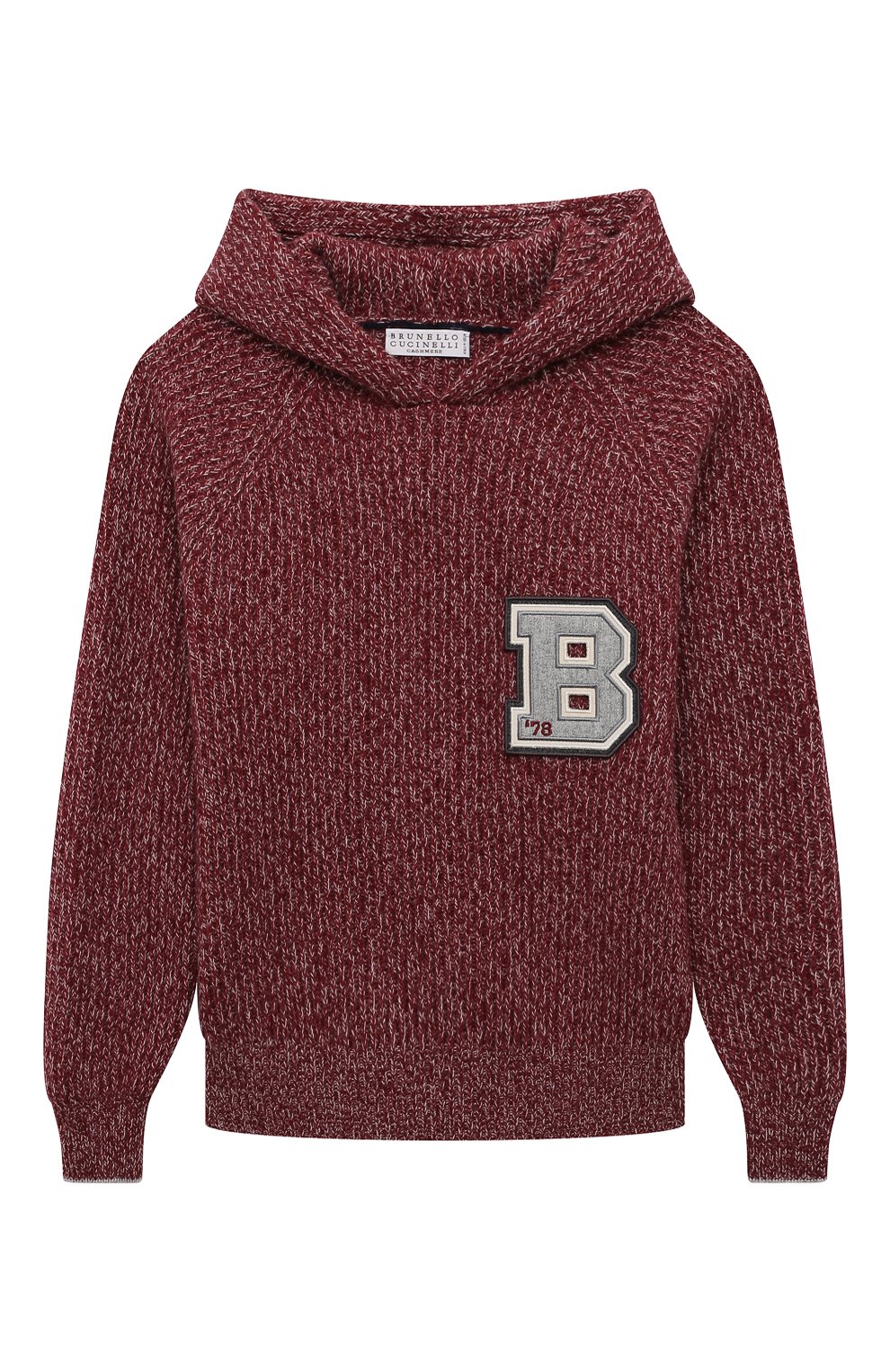 Худи из шерсти и кашемира BRUNELLO CUCINELLI бордового цвета по цене 88000 руб., арт. B36M72909C, фото 1 Худи из шерсти и кашемира BRUNELLO CUCINELLI, арт. B36M72909C, фото 1