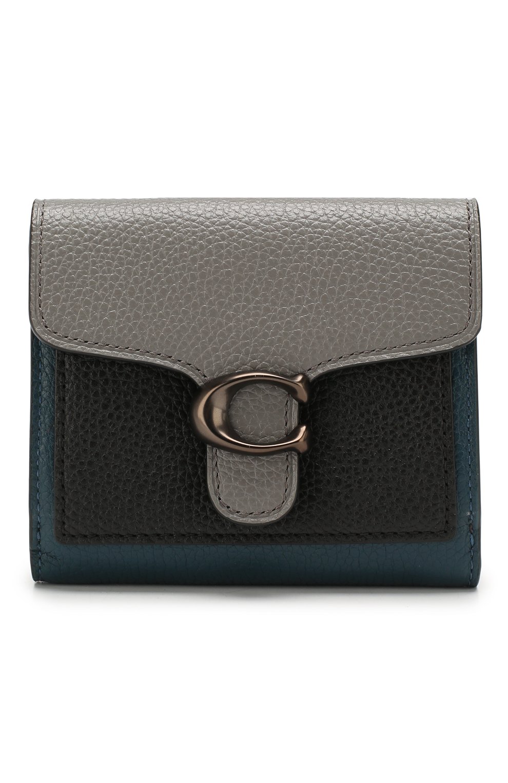 Кожаное портмоне COACH серого цвета по цене 18900 руб., арт. 76302, фото 1 Кожаное портмоне COACH, арт. 76302, фото 1