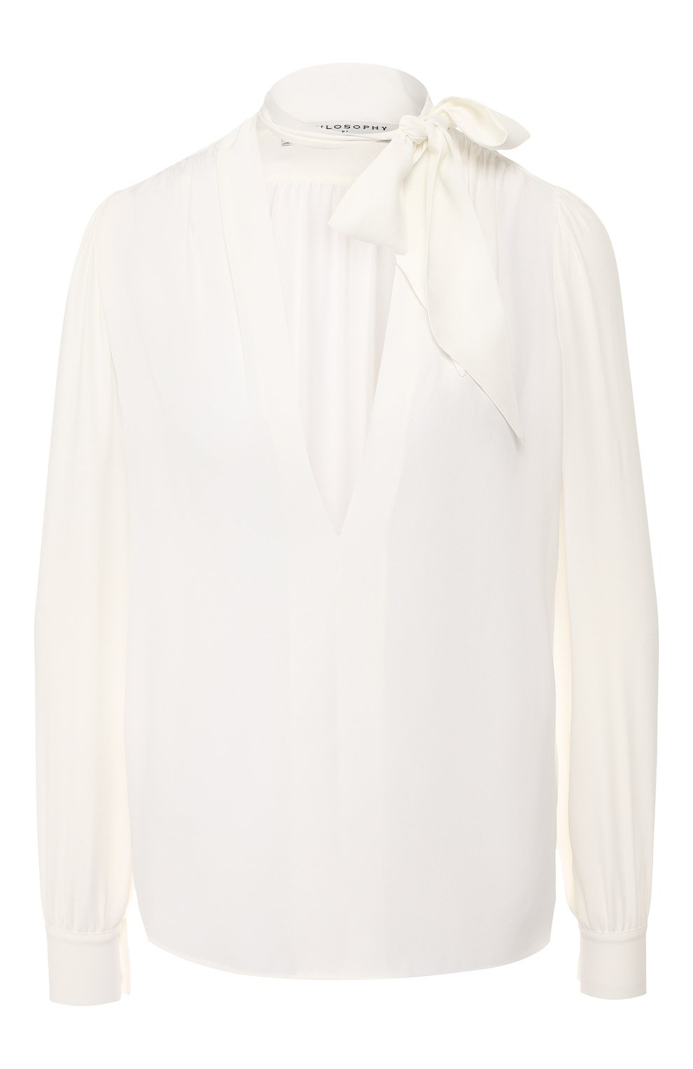 Блузка PHILOSOPHY DI LORENZO SERAFINI белого цвета по цене 47750 руб., арт. A0202/2116, фото 1 Блузка PHILOSOPHY DI LORENZO SERAFINI, арт. A0202/2116, фото 1