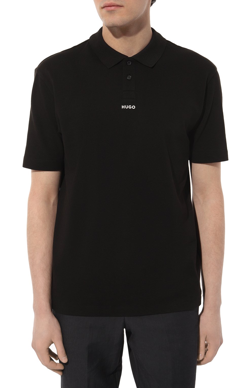 Хлопковое поло HUGO, арт. 50493206, фото 3