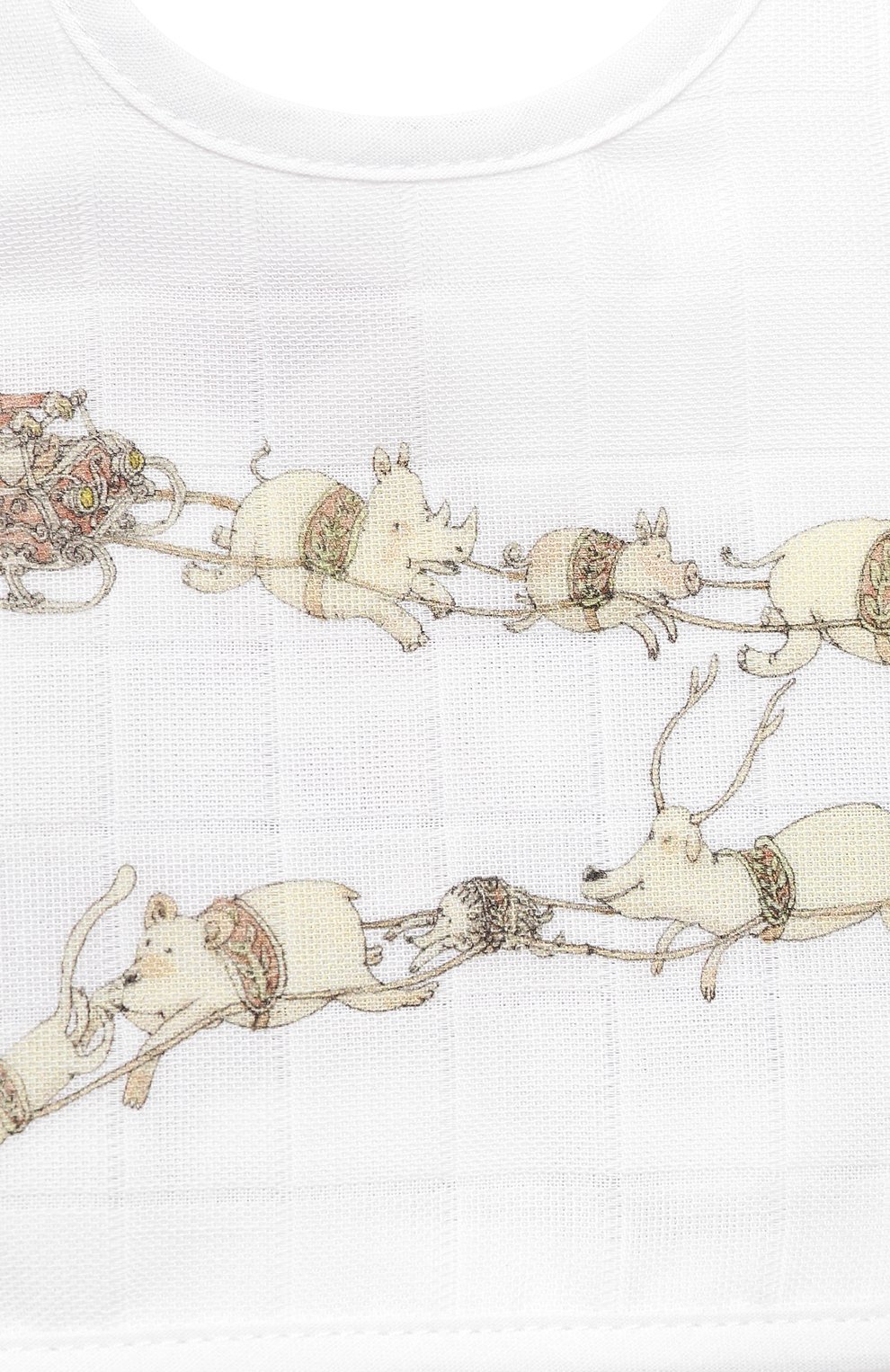 Хлопковый нагрудник ATELIER CHOUX, арт. SMALL BIB SANTA`S SLEIGH, фото 3