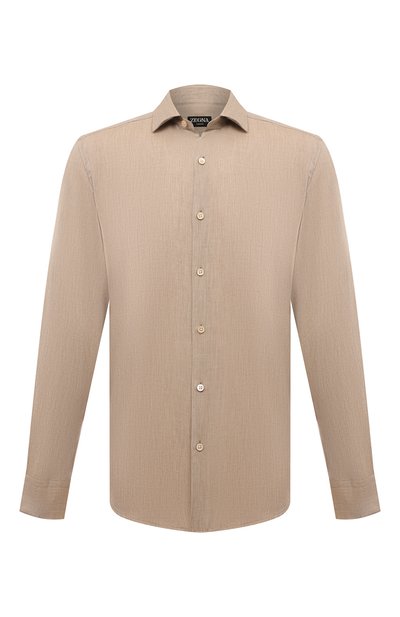 Мужская сорочка из хлопка и кашемира ZEGNA, арт. UCX44A6/SRF5