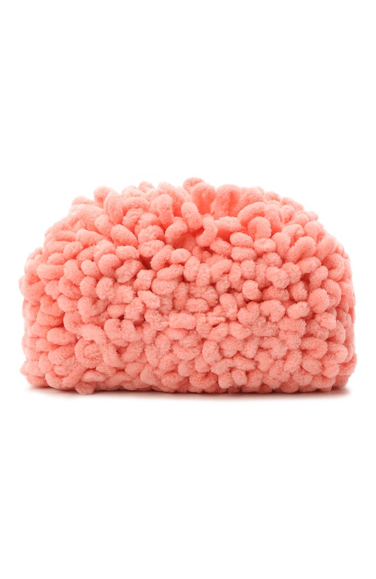 Женский клатч pouch mini BOTTEGA VENETA розового цвета, арт. 585852/V1QA1 | Фото 1 (Размер: mini; Ремень/цепочка: На ремешке; Материал: Текстиль; Женское Кросс-КТ: Клатч-клатчи; Региональные ограничения белый список (Axapta Mercury): Не проставлено)