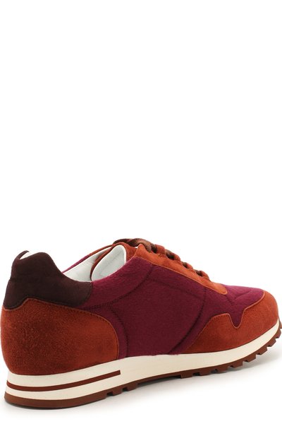 Замшевые кроссовки с отделкой из кашемира LORO PIANA, арт. FAG3631, фото 4