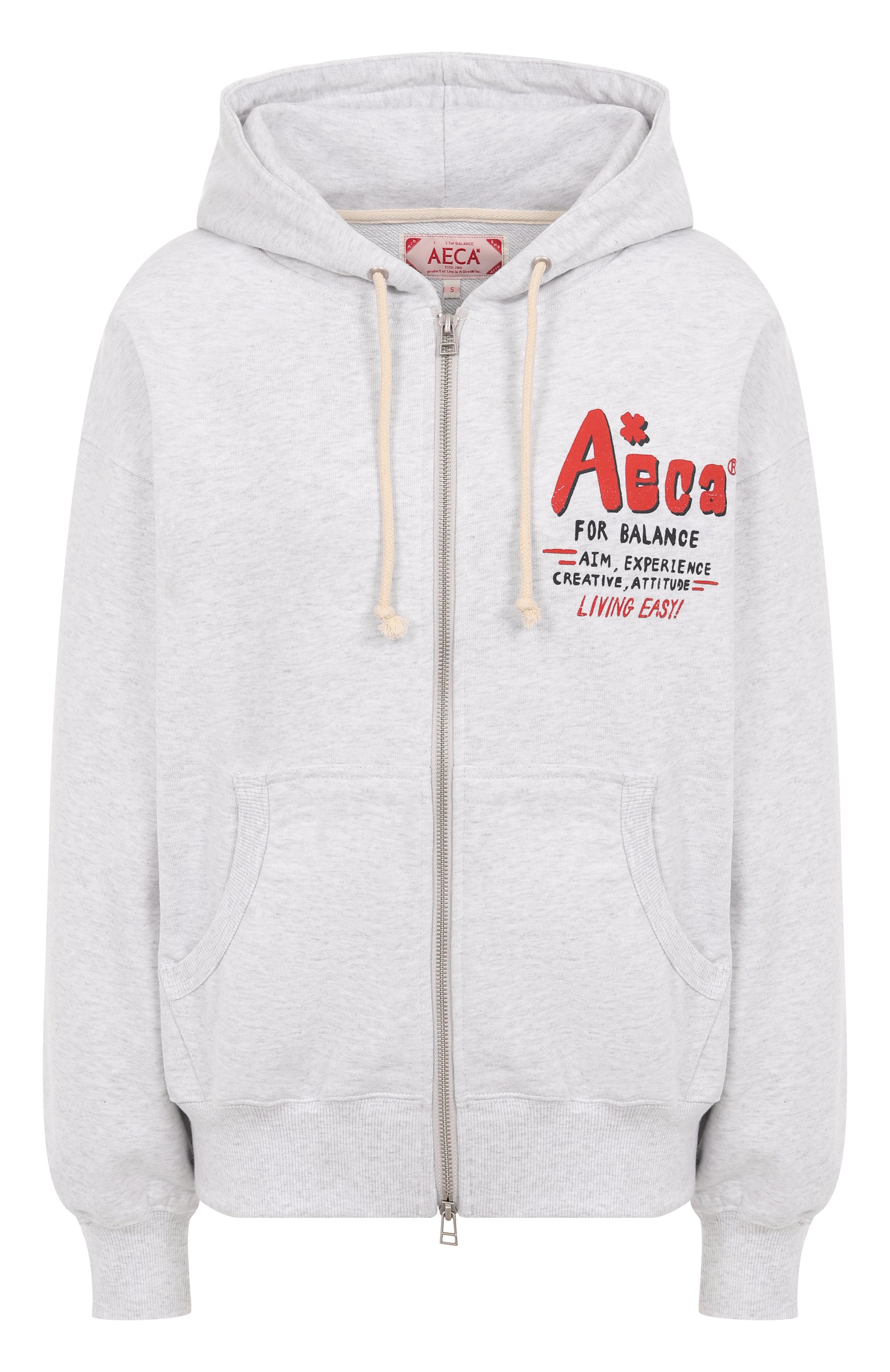 Хлопковая толстовка AECA WHITE, арт. AWCMSSBETSZOV004C0.LIGHT GREY (S), фото 1