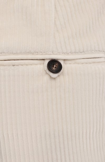 Вельветовые брюки KITON кремового цвета по цене 92150 руб., арт. D37102K0598A, фото 5 Вельветовые брюки KITON, арт. D37102K0598A, фото 5