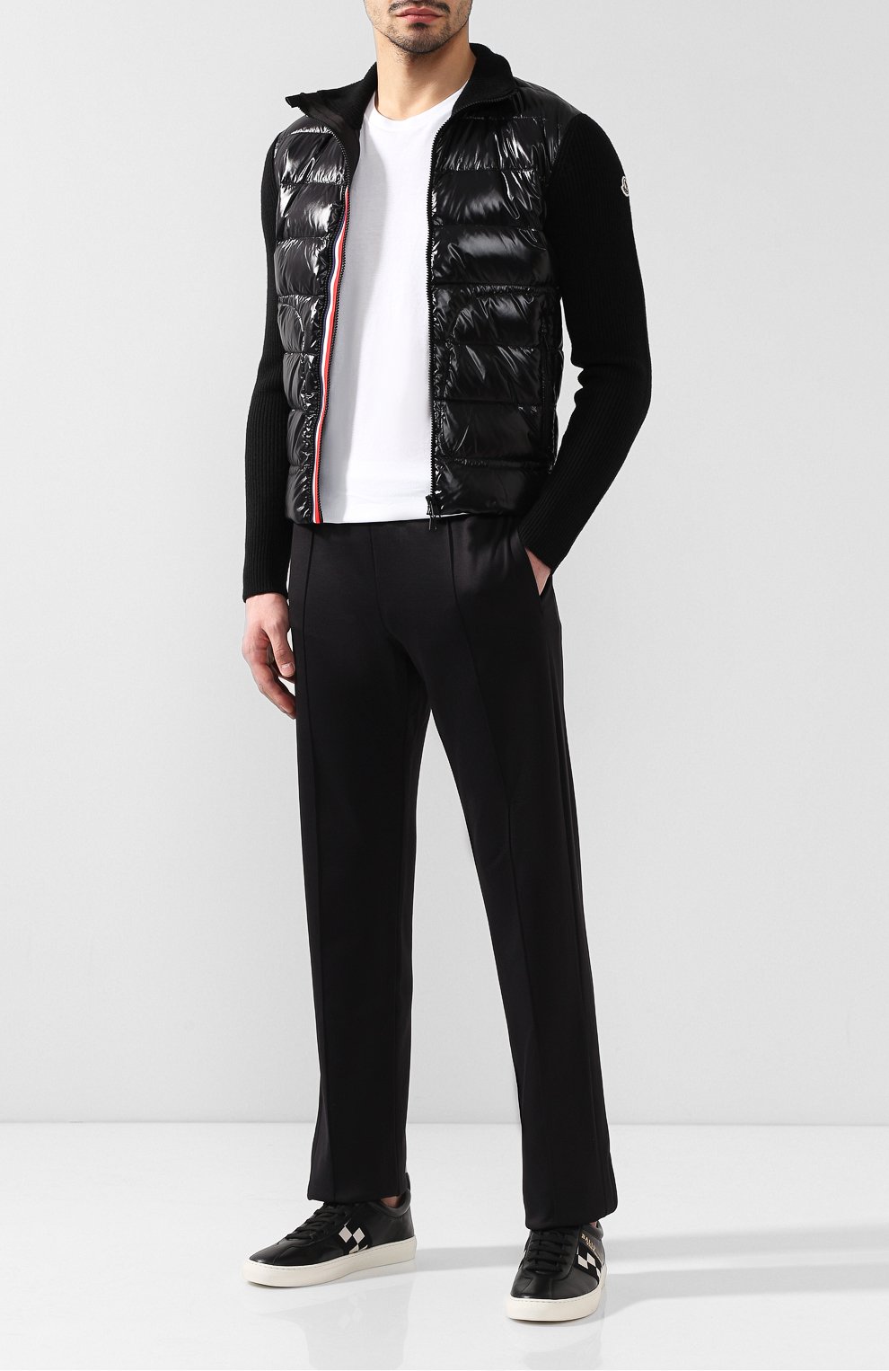 Комбинированный кардиган на молнии MONCLER, арт. D2-091-94166-00-9699Z, фото 2