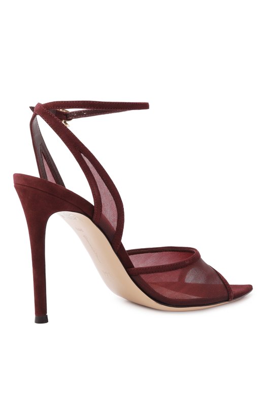 Комбинированные босоножки Dorotea 105 Gianvito Rossi G32611.15RIC.C0ZRYRY Бордовый  G32611.15RIC.C0ZRYRY Фото 5