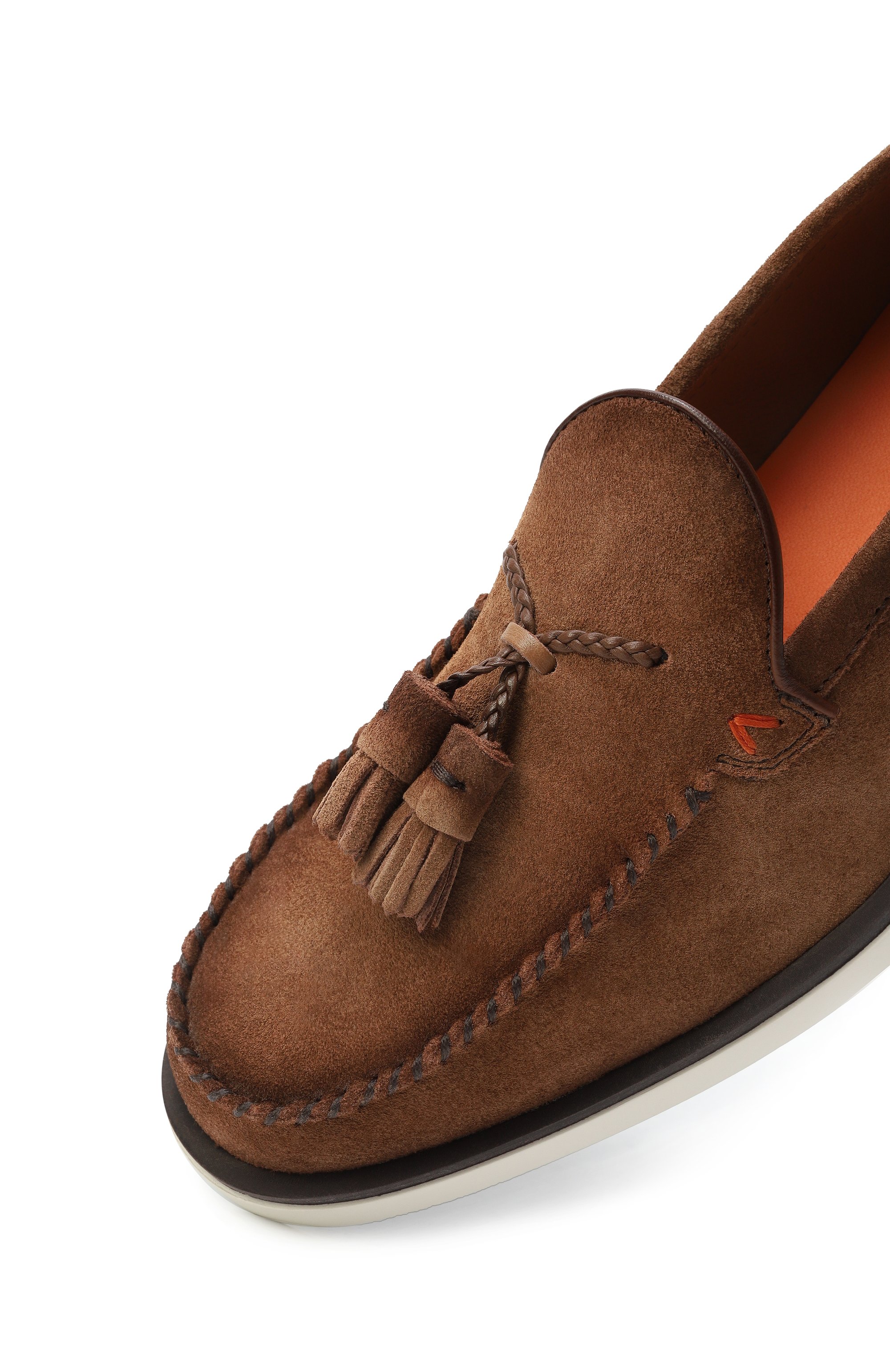 Замшевые лоферы detroit SANTONI, арт. MGDG19037BIBSRVR, фото 7