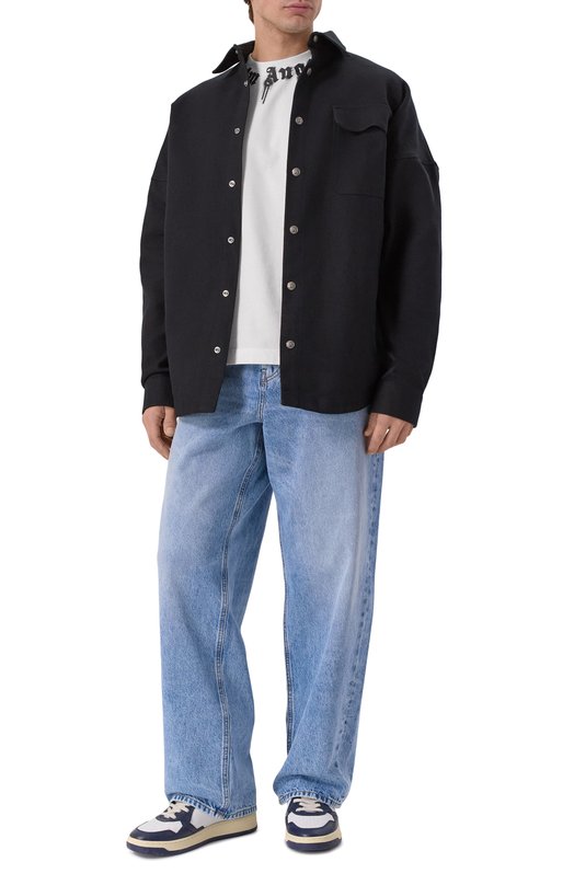 Хлопковая футболка Palm Angels PMAA109F25JER009 Белый  PMAA109F25JER009 Фото 2