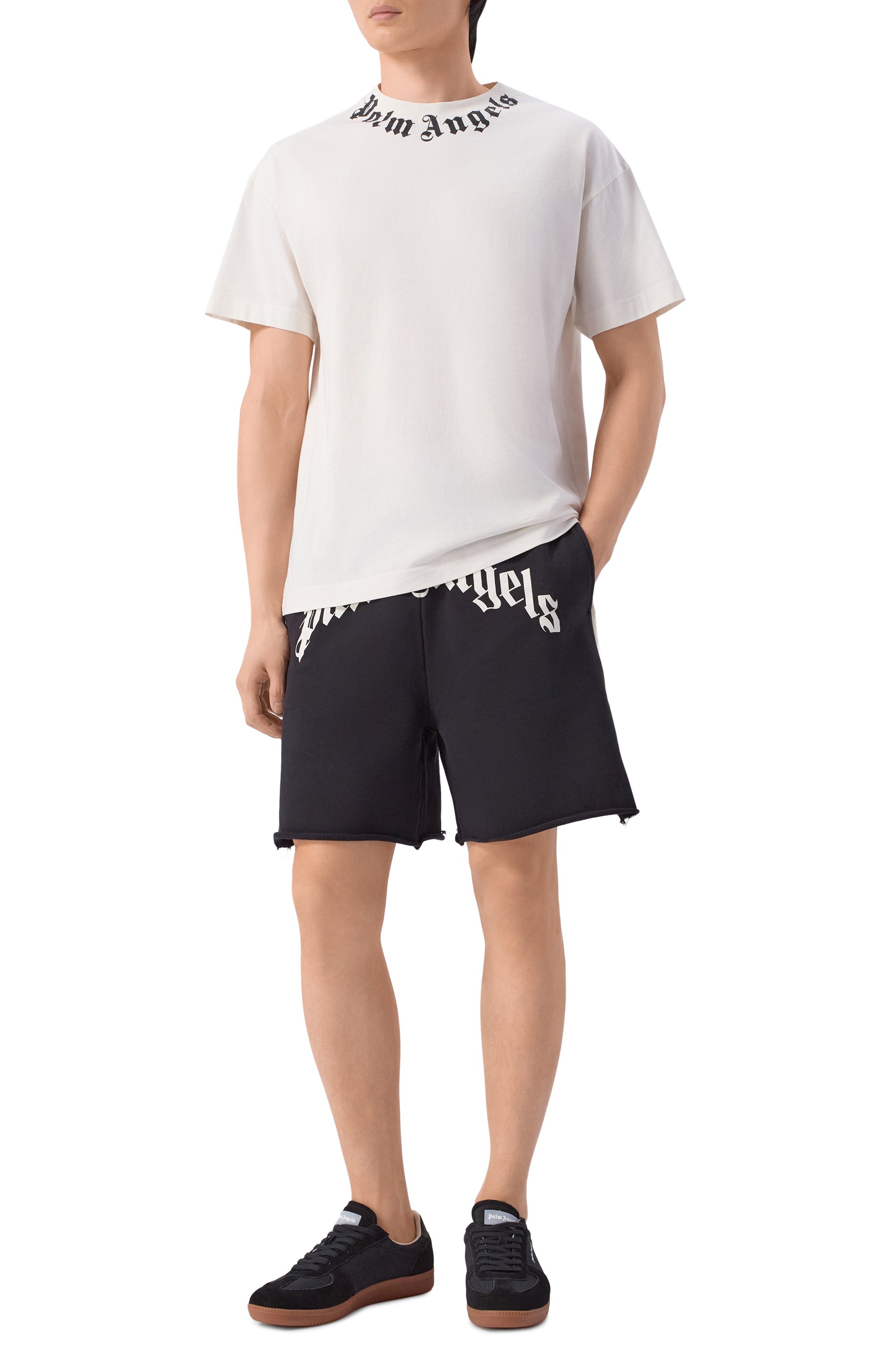 Хлопковые шорты PALM ANGELS, арт. PMCI02DS26FLE001, фото 2