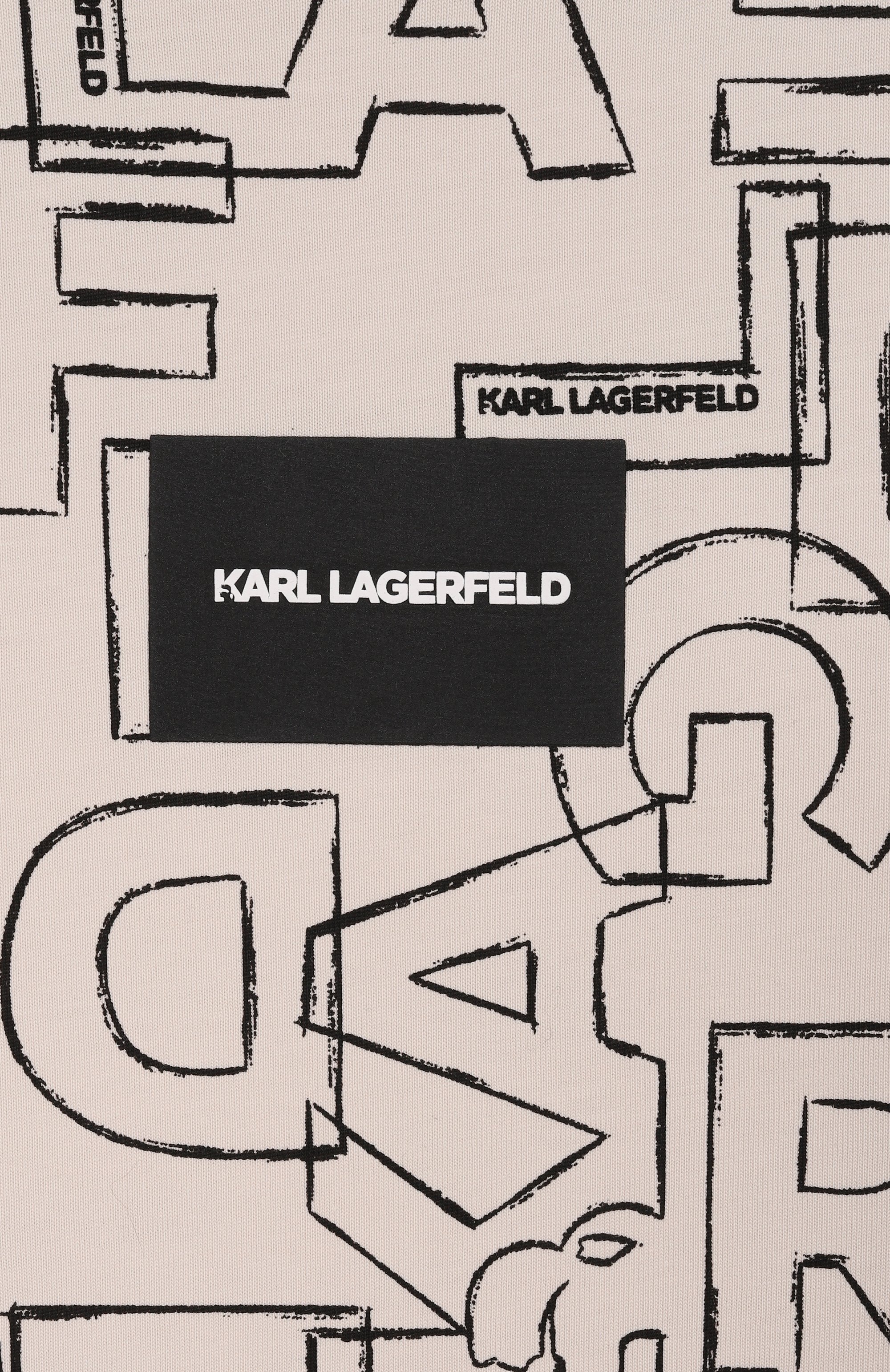 Хлопковая футболка KARL LAGERFELD KIDS, арт. Z30960, фото 3