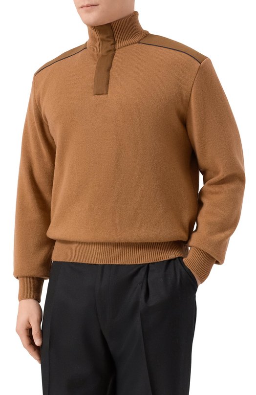 Свитер из шерсти и кашемир Paul&Shark 15311152/3XL-6XL Бежевый  15311152/3XL-6XL Фото 3