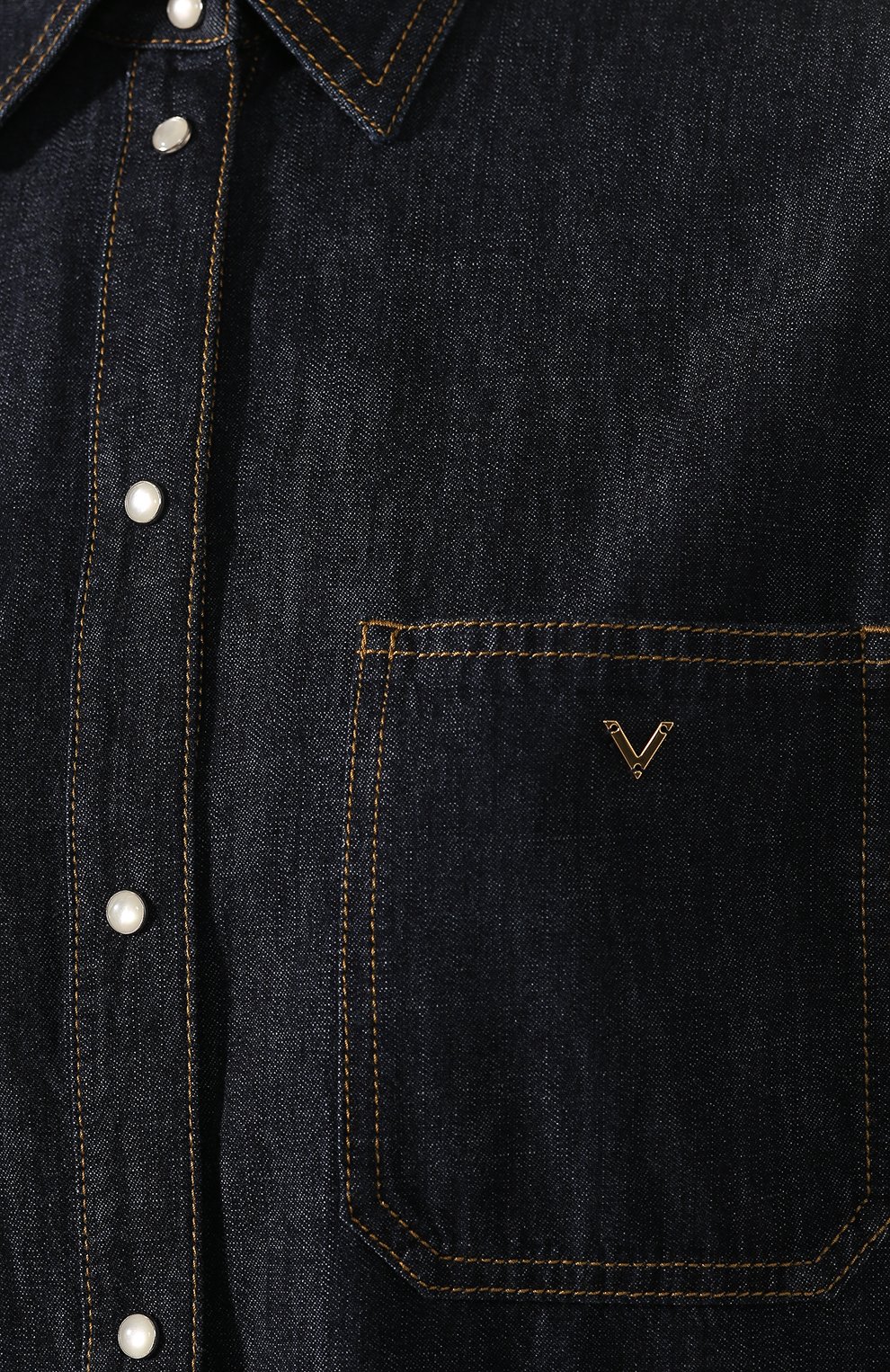 Джинсовое платье VALENTINO синего цвета по цене 239500 руб., арт. TB3DA01J55F, фото 5 Джинсовое платье VALENTINO, арт. TB3DA01J55F, фото 5