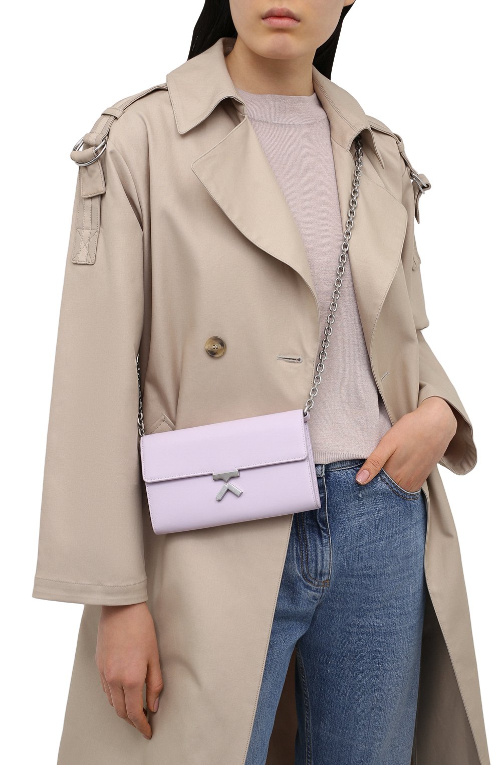 Клатч kenzo k KENZO светло-сиреневого цвета по цене 36800 руб., арт. FB52PM318L20, фото 2 Клатч kenzo k KENZO, арт. FB52PM318L20, фото 2