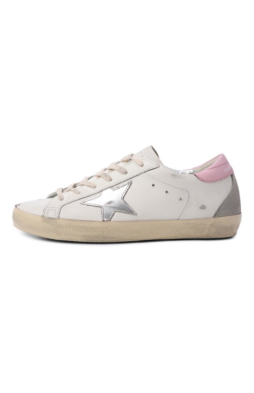 Кожаные кеды Super-Star Golden Goose Deluxe Brand GWF00102.F004662 Белый  GWF00102.F004662 Фото 4