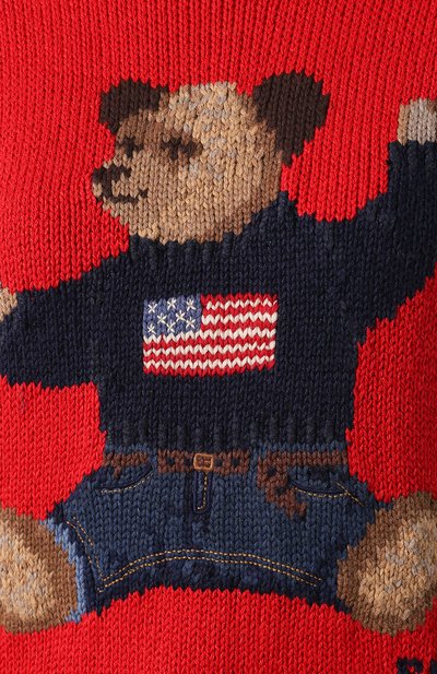 Пуловер из смеси хлопка и льна POLO RALPH LAUREN красного цвета по цене 23500 руб., арт. 211752574, фото 5 Пуловер из смеси хлопка и льна POLO RALPH LAUREN, арт. 211752574, фото 5