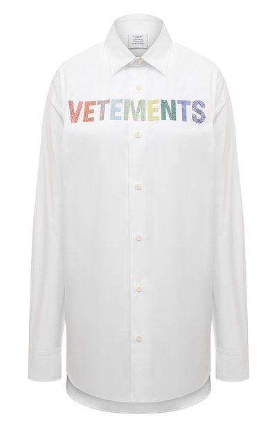 Женская хлопковая рубашка VETEMENTS, арт. UE52SH780W 1000/W