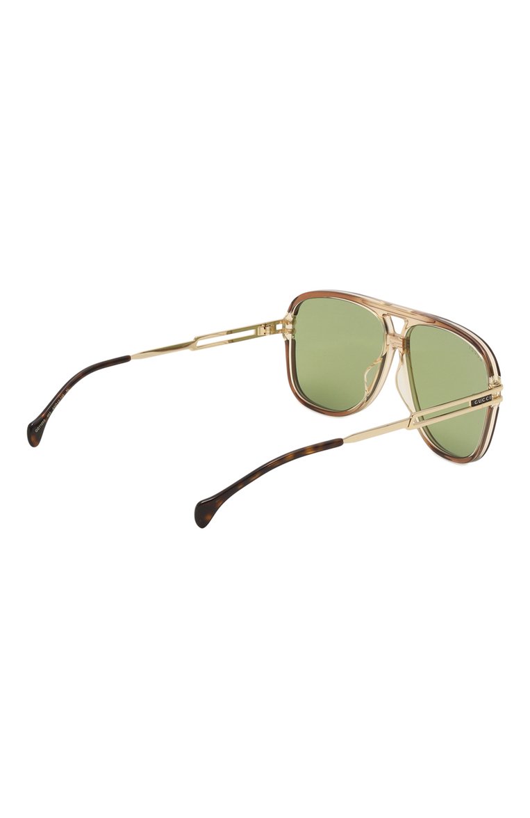 Женские солнцезащитные очки GUCCI коричневого цвета, арт. GG1105S 003 | Фото 5 (Региональные ограничения белый список (Axapta Mercury): Не проставлено; Нос: Не проставлено; Материал: Пластик; Тип очков: С/з; Кросс-КТ: С/з-унисекс; Очки форма: Авиаторы; Оптика Гендер: оптика-унисекс)