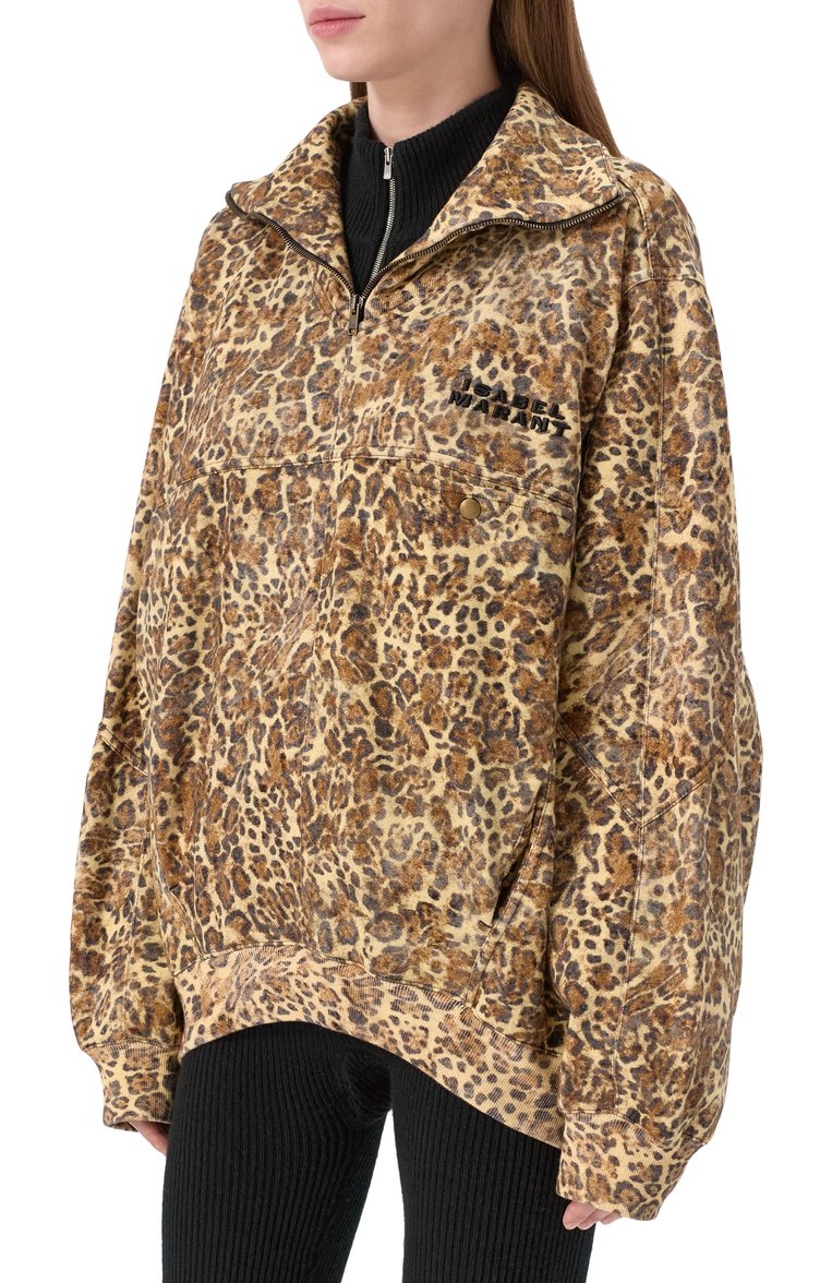 Хлопковый свитшот ISABEL MARANT, арт. 24HSW0143FA/B4M01I, фото 3