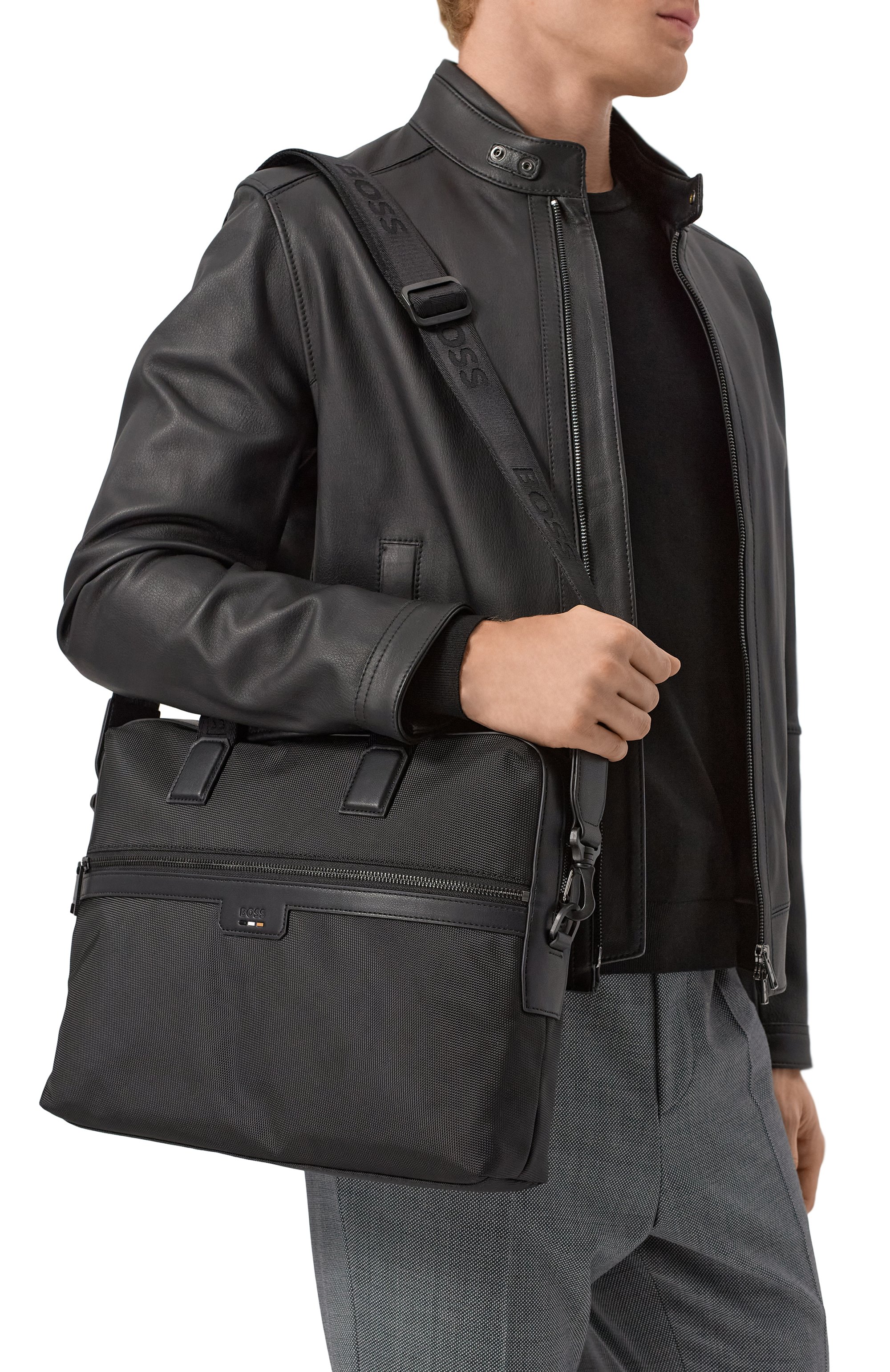 Портфель ray BOSS черного цвета по цене 26950 руб., арт. 50536181, фото 2 Портфель ray BOSS, арт. 50536181, фото 2