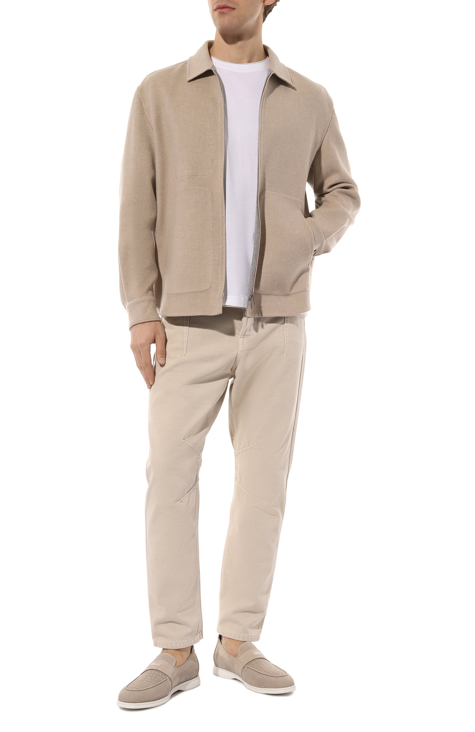 Лоферы из нубука ZILLI бежевого цвета по цене 98100 руб., арт. H0075AM1003VRUL01, фото 2 Лоферы из нубука ZILLI, арт. H0075AM1003VRUL01, фото 2